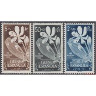 Guinea Española 314/16 1952 Pro Indigenas Flores MNH Guinea Española 314/16 1952 Pro Indigenas Flores MNH