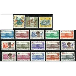 MI1/VAR2/FL1 Congo francés Nº 727/44   MNH
