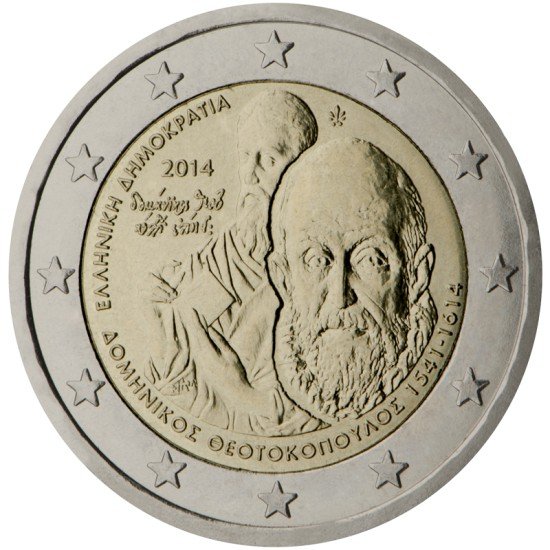 Grecia 2014 2 € euros conmemorativos Av muerte de  