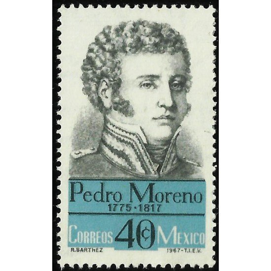 México 740 1967 Pedro Moreno MNH