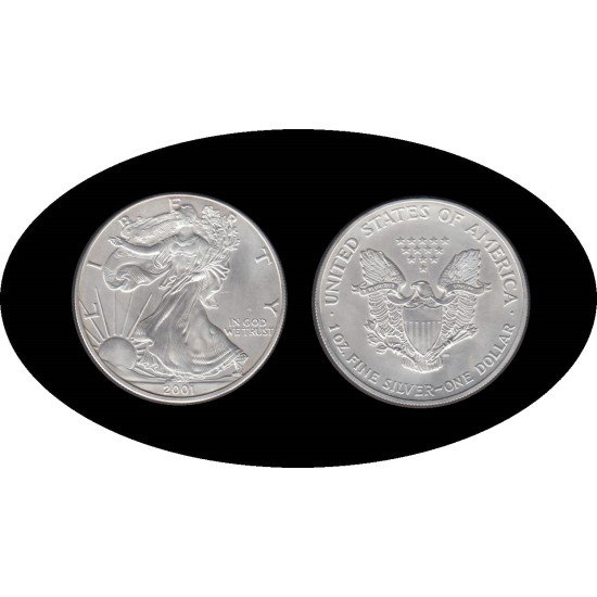 Estados Unidos United States 1 OZ onza 2001 Liberty 1$ Plata Ag Estados Unidos United States 1 OZ onza 2001 Liberty 1$ Plata Ag