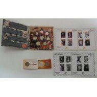 Catalunya Conjunto Pruebas Filatélicas Numismáticas Cartera Euros completo Tricentenari 2014