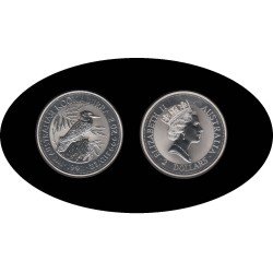 Australia 2 OZ onza 1992 Kookaburra 2$ Plata Ag Australia 2 OZ onza 1992 Kookaburra 2$ Plata Ag
