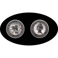 Australia 2 OZ onza 1994 Kookaburra 2$ Plata Ag Australia 2 OZ onza 1994 Kookaburra 2$ Plata Ag