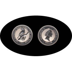 Australia 1 OZ onza 1995 Kookaburra 1$ Plata Ag 