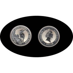 Australia 1 OZ onza 1997 Kookaburra 1$ Plata Ag 