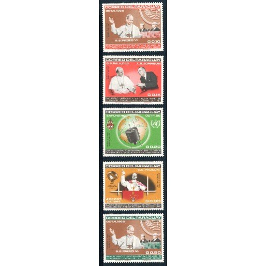 REL  Paraguay  818/22 1965 S.S Pablo VI MNH