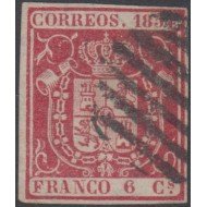 España Spain 24 1854 Escudo usado