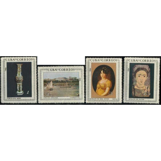 PI1/BA1 Cuba 971/74 1966 Obras de Arte del Museo Nacional MNH PI1/BA1 Cuba 971/74 1966 Obras de Arte del Museo Nacional MNH
