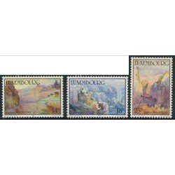 PI2 Luxemburgo 1214/16 1991 Serie cultural Acuarelas de Sosthène Weis MNH PI2 Luxemburgo 1214/16 1991 Serie cultural Acuarelas de Sosthène Weis MNH