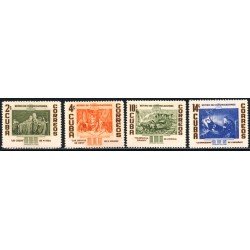 PI2/FL2/TRA1  Cuba 450/53 1957 Retiro de comunicaciones En beneficio del Fondo de Pensiones para empleados de PTT MNH