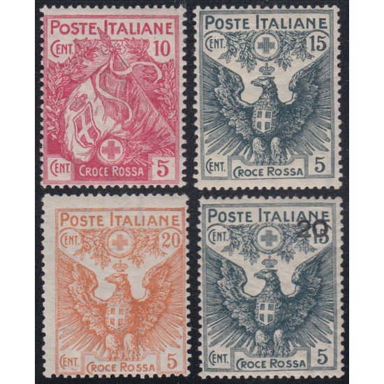 Italia Italy 98/101 1923 A favor de la Cruz Roja MNH
