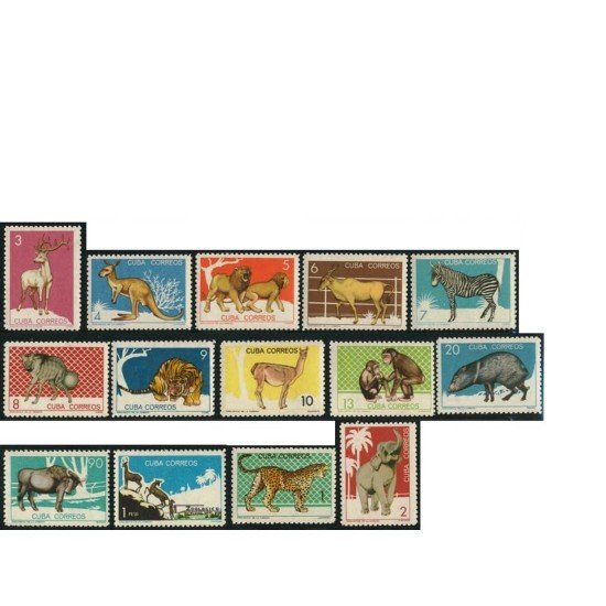 FL1/FAU1 Cuba 768/85 1964 Zoológico de La Habana Animales MNH