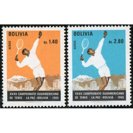 Bolivia A-277/78 1968 23º Campeonato sudamericano de Tenis MNH