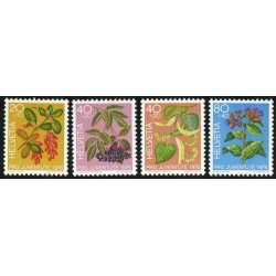 FL1 Suiza Switzerland 1013/16 1976 Pro juventud Plantas medicinales del bosque MNH FL1 Suiza Switzerland 1013/16 1976 Pro juventud Plantas medicinales del bosque MNH