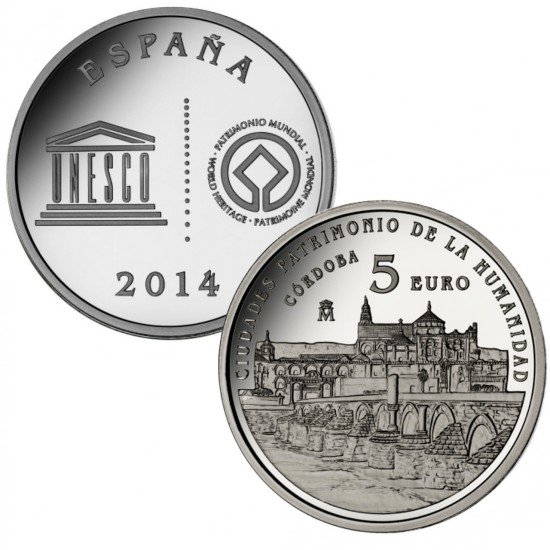 España Spain 2014 5 euros I Serie Ciudades Patrimonio de la Humanidad Córdoba Plata Ag España Spain 2014 5 euros I Serie Ciudades Patrimonio de la Humanidad Córdoba Plata Ag