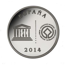 España Spain 2014 5 euros I Serie Ciudades Patr. de la Humanidad Avila Plata Ag
