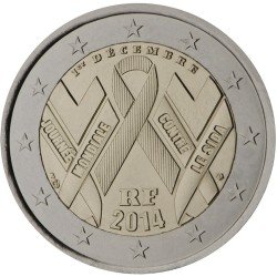 Francia 2014 2 € euros conmemorativos Día Mundial SIDA Francia 2014 2 € euros conmemorativos Día Mundial SIDA