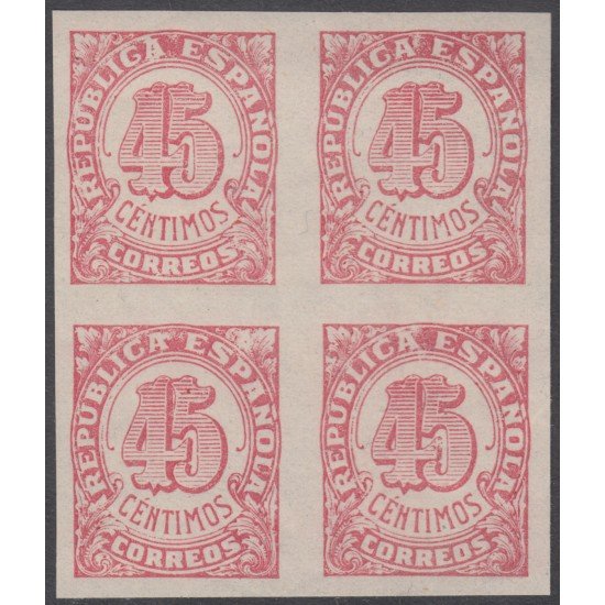 España Spain NE 29s Bl.4 1938 No Emitidos No expendidos Cifras MNH