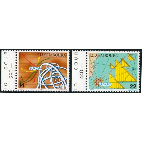 BA1  Luxemburgo 1290/91 1994 Europa y los descubrimientos  MNH