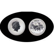 Australia 2 OZ onza 2015 Año de la cabra Year of the goat 2$ Plata Ag Australia 2 OZ onza 2015 Año de la cabra Year of the goat 2$ Plata Ag