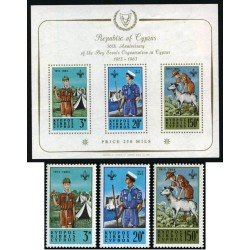 SCO Chipre Cyprus Nº 212/14 + HB 1  1963  MNH