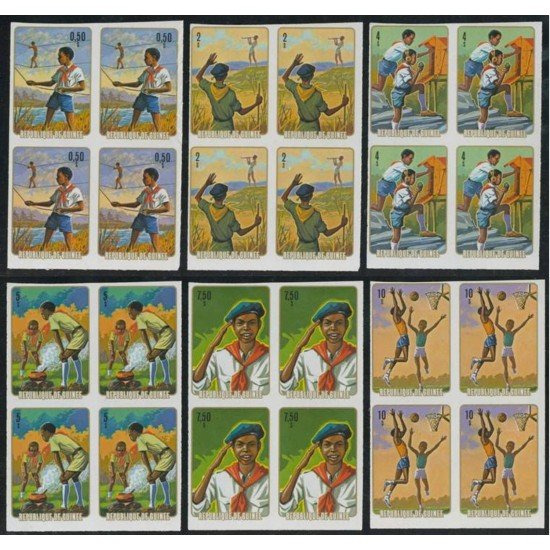 SCO Guinea Guinee 533/38 Sin dentar Bloque 4 MNH SCO Guinea Guinee 533/38 Sin dentar Bloque 4 MNH