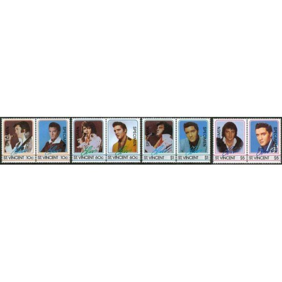 CIN San Vicente Saint Vincent Elvis Presley Specimen MNH CIN San Vicente Saint Vincent Elvis Presley Specimen MNH