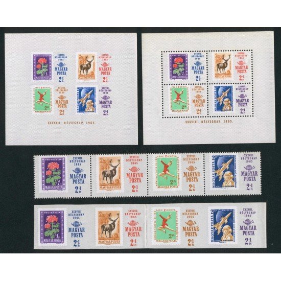 AST Hungría Hungary Nº 1776/79 + HB 57 dentadas y sin dentar 1965 MNH AST Hungría Hungary Nº 1776/79 + HB 57 dentadas y sin dentar 1965 MNH
