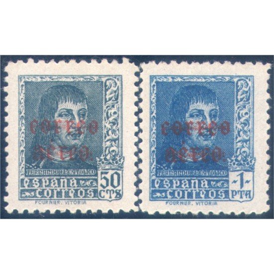España Spain 845/46 1938 Fernando El Católico MNH