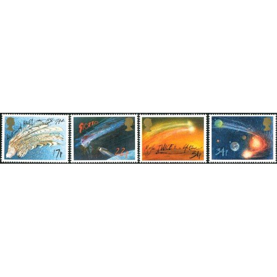 AST Gran Bretaña 1214/17 1986 Retorno del cometa Halley MNH 
