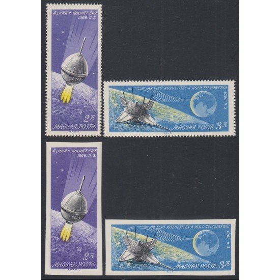 AST Hungría Hungary Nº 1807/08 dentadas y sin dentar 1966 MNH AST Hungría Hungary Nº 1807/08 dentadas y sin dentar 1966 MNH