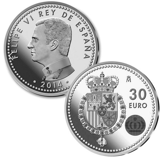 España Spain 2014 30 Euros  30€ S. M. el Rey Felipe VI 
