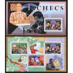 AJZ1 Guinea Guinee HB 2700/03  en minihojitas Ajedrez Chess 2006    MNH