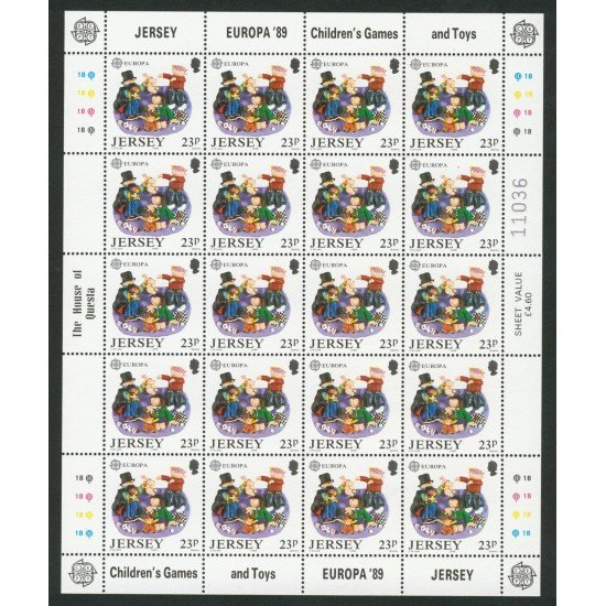 AJZ1  Jersey  Nº 474/77 en MP  1989   MNH