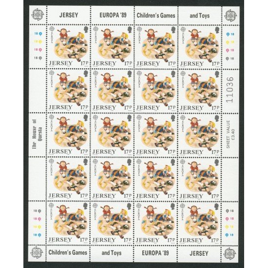 AJZ1  Jersey  Nº 474/77 en MP  1989   MNH