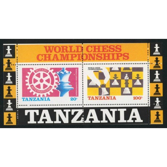 Ajedrez Tanzania HB 44 1986 MNH Ajedrez Tanzania HB 44 1986 MNH