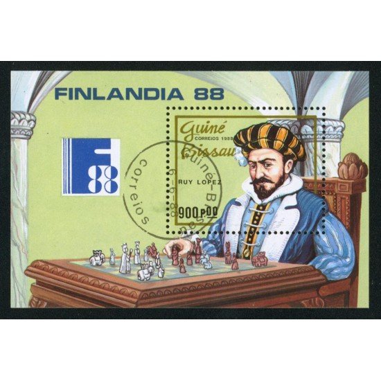 AJZ1 Guinea Bissau HB 61 1988 Matasello de favor