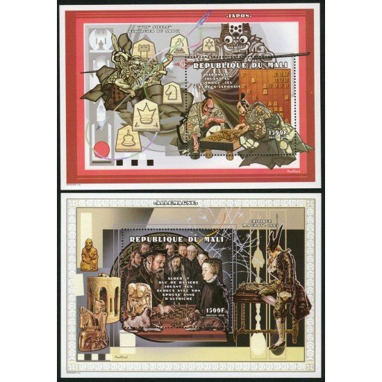 AJZ1 Mali HB 86/89 1998 Ajedrez chess MNH AJZ1 Mali HB 86/89 1998 Ajedrez chess MNH