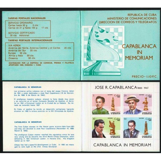 Cuba Nº C 2409 carnet 2409/12 1982 MNH MUY RARO Cuba Nº C 2409 carnet 2409/12 1982 MNH MUY RARO