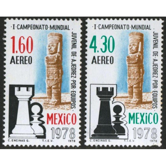 AJZ2 Mexico 481/82  1978 1º Campeonato Mundial Juvenil de Ajedrez  MNH