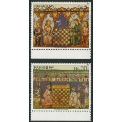 AJZ1 Paraguay A- 900 y 902 1982 Campeones del Mundo de Ajedrez valores sueltos 1982  MNH