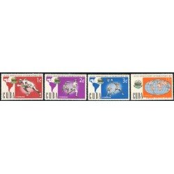 DEP1 Cuba 635/38 1962 Juegos universitarios Latinoamericanos MNH