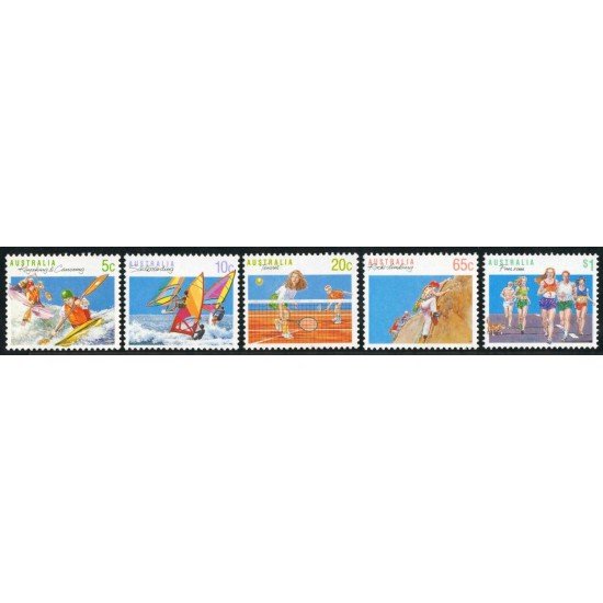 DEP1  Australia  Nº 1140/44 deportes tenis kayking MNH