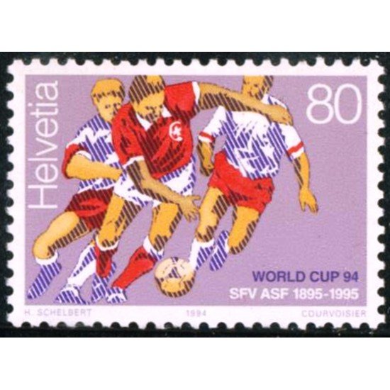 DEP1 Suiza Switzerland 1452 1994 Copa del mundo de futbol y centenario de la Asociación suiza de futbol MNH DEP1 Suiza Switzerland 1452 1994 Copa del mundo de futbol y centenario de la Asociación suiza de futbol MNH