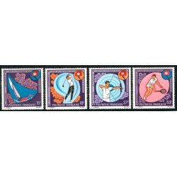 DEP1 Polinesia Francesa  French Polynesia  Aereo Pacifique Sud 51/54 Tennis MNH