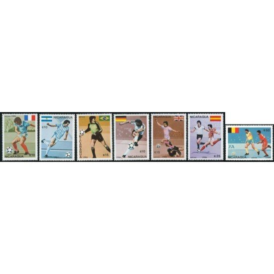 Nicaragua A- 1158/64 1986 Mexico 86 Copa del mundo de fútbol MNH Nicaragua A- 1158/64 1986 Mexico 86 Copa del mundo de fútbol MNH