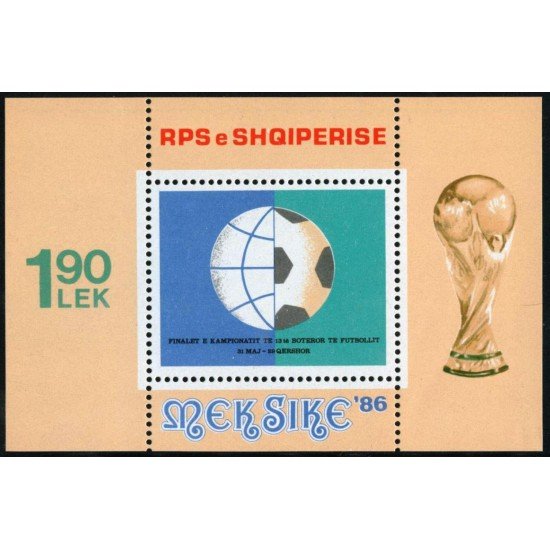 DEP1 Albania HB 64 1986 deportes fútbol MNH DEP1 Albania HB 64 1986 deportes fútbol MNH