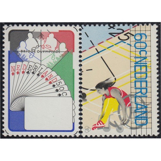 DEP1 Holanda Netherlands 1133/34 1980 6ª Olimpiadas de cartas MNH