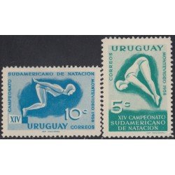 DEP1 Uruguay 646/47 1958 14º Campeonato Sudamericanos de natación en Montevideo MNH DEP1 Uruguay 646/47 1958 14º Campeonato Sudamericanos de natación en Montevideo MNH